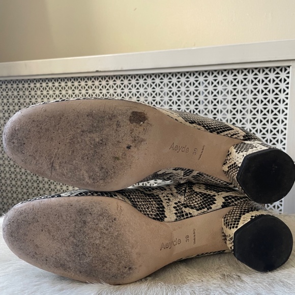 Ayede Allegra ankle boots in creamy snakeskin - Picture 5 of 6